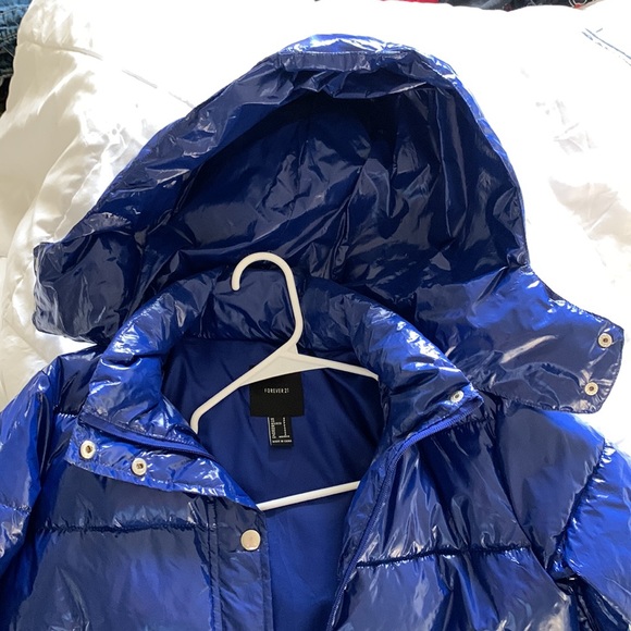 Blue Puffer Coat - Picture 3 of 4